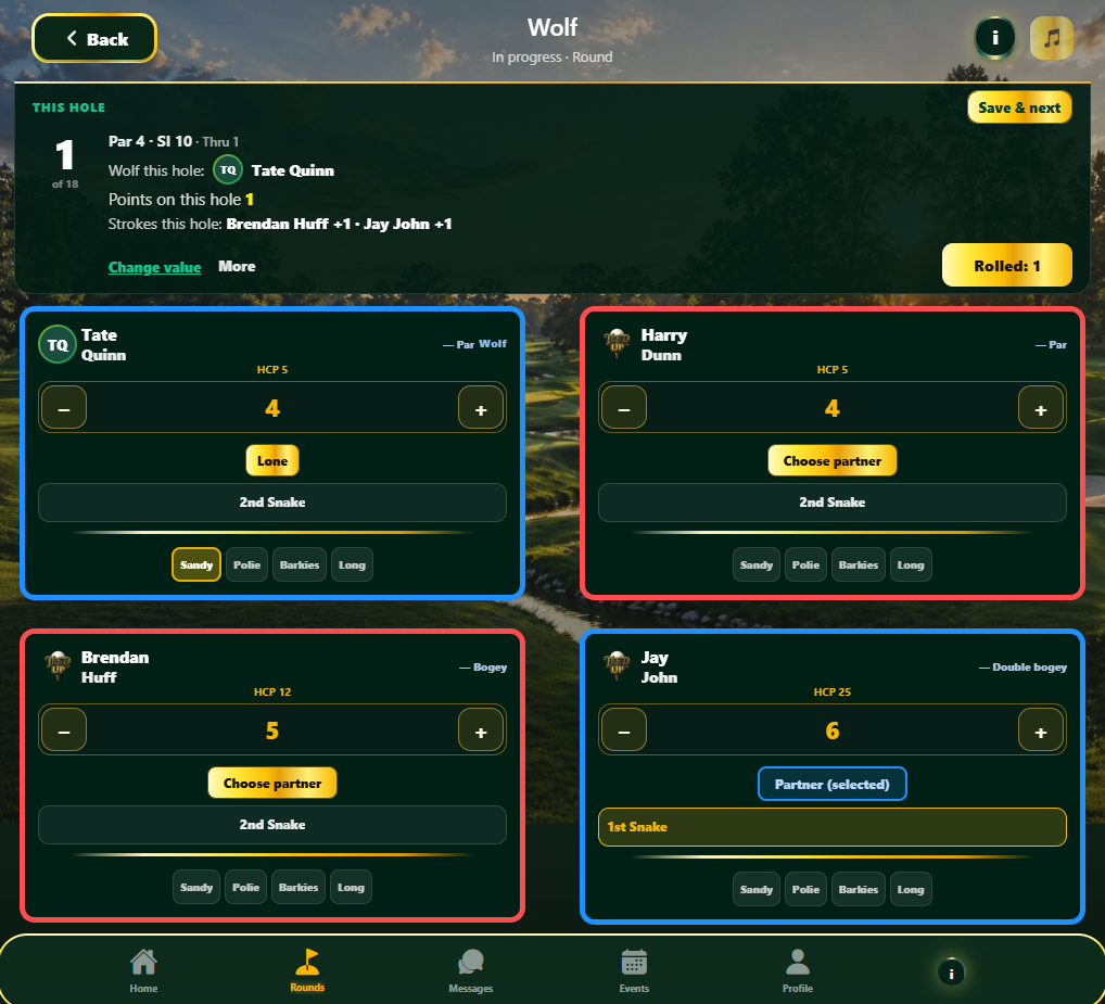 Wolf scoring breakdown and scorecard